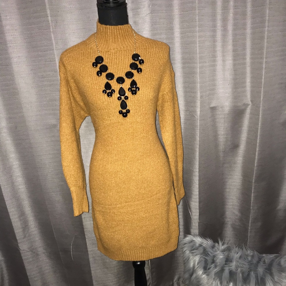 Mustard Sweater Dress